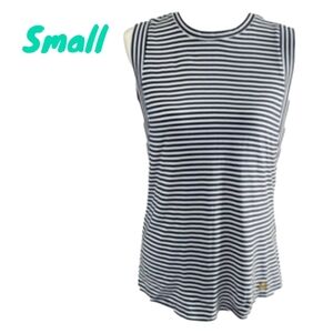 Michael Kors Sleeveless Stripe Navy White Tank Summer America Boat Women Small